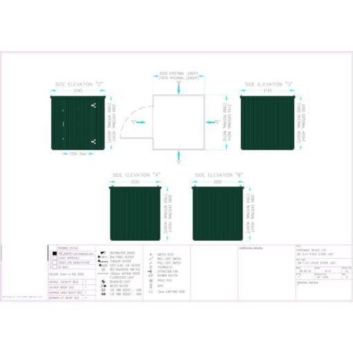 Contenedor De Almacenamiento Metálico De Empaque Plano (Revestimiento En Polvo) - Imagen 2